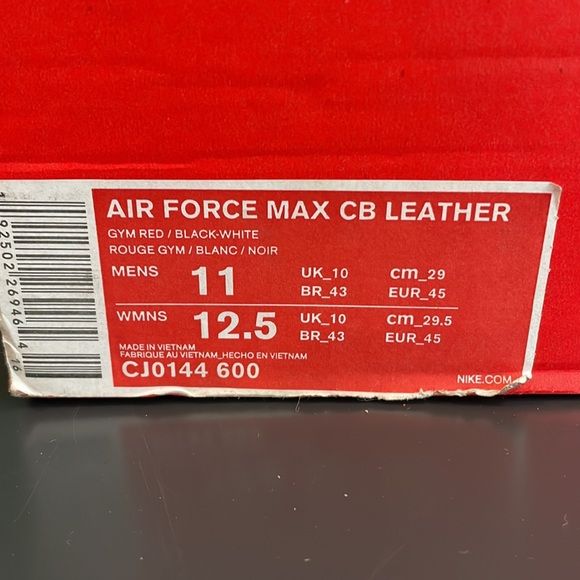 A1-Nike Air Force Max CB ‘Gym Red’ - sz11 - Picture 6 of 7